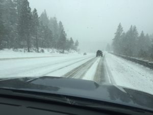 Snow on Highway 395